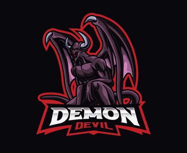 Dark devil mascot logo design