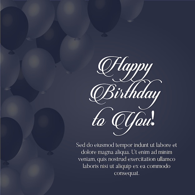 Dark and Elegant Birthday Card