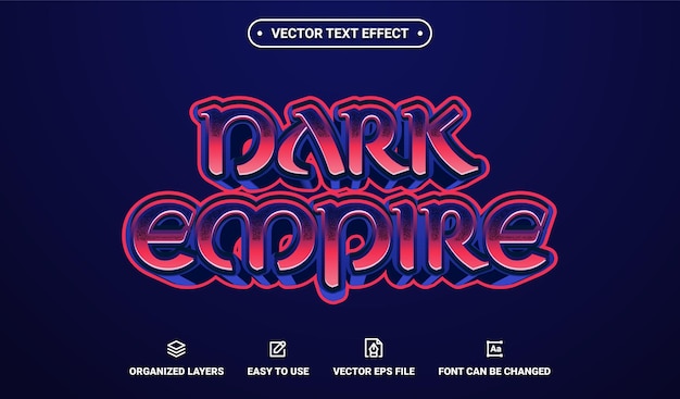 Dark Empire Editable Vector Text Effect