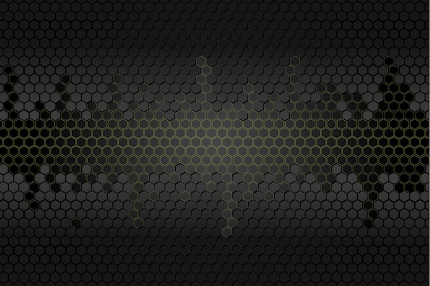 dark gray hexagonal and shadows grid abstract background and gradient background and copy space