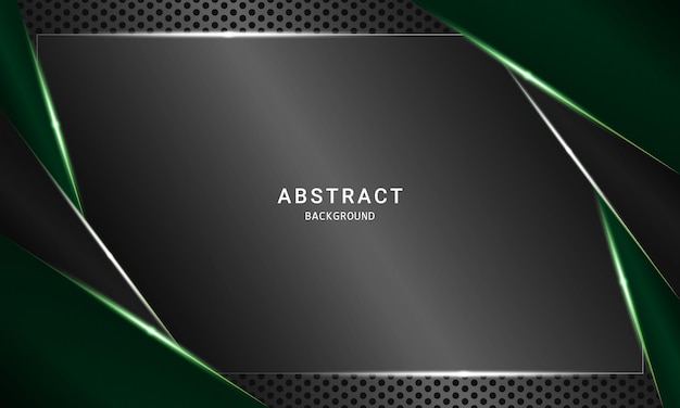 Dark Green abstract modern background for social media design vector