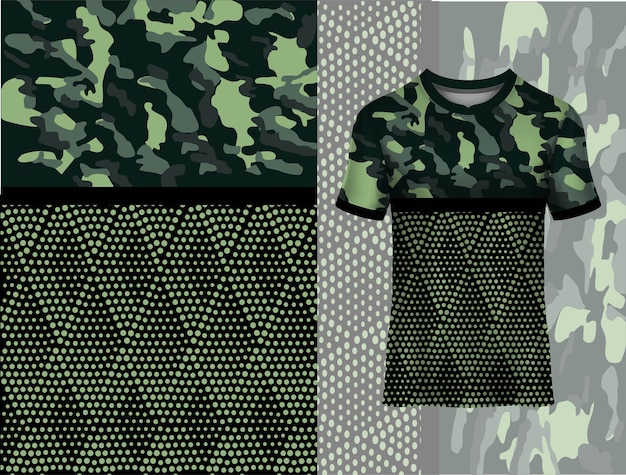 dark green jersey pattern