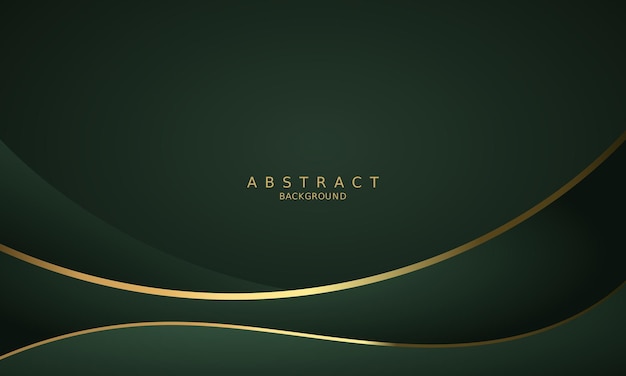 dark green luxury premium background and gold line.