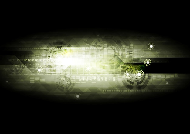 Dark green technology background. Vector design