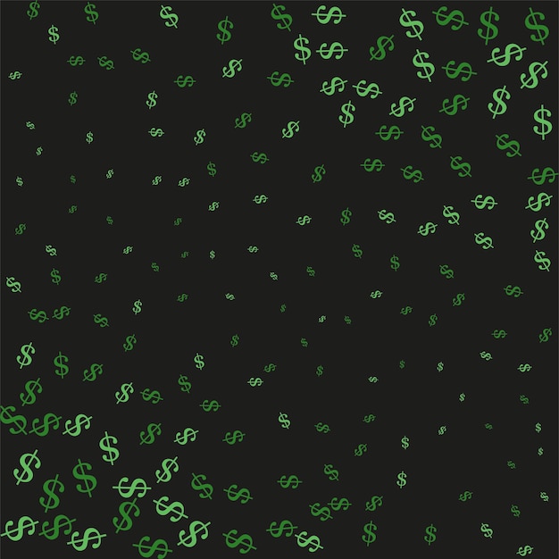 Dark Green vector background with signs of dollars. Modern geometrical abstract illustration with banking symbols. EPS