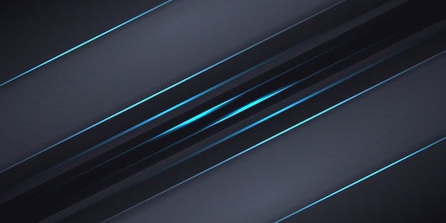 Dark grey abstract background with blue light lines