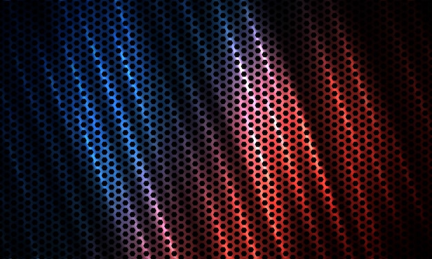 Vector dark hexagon tech colorful sport background with carbon fiber