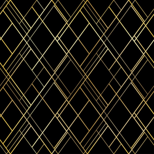 Dark luxury seamless pattern Vector background with golden cross threads For premium style package