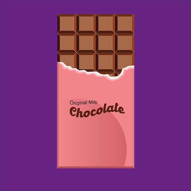 Dark and milk candy chocolate bars Vector illustration