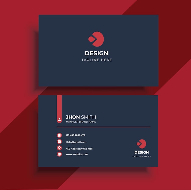 dark modern and creative business card design template.