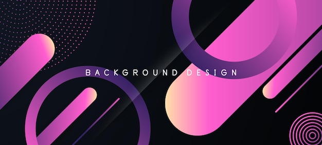 Dark pink gradient minimal vector background with dotted and circle shape