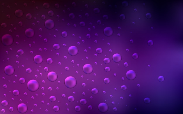 Dark Pink vector background with bubbles