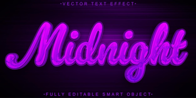 Vector dark purple midnight vector fully editable smart object text effect