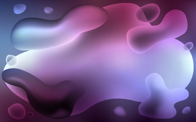 Dark Purple vector template with bubble shapes