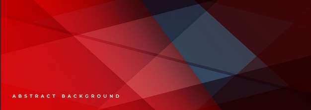 Dark red abstract background Red modern abstract wide banner with geometric shapes