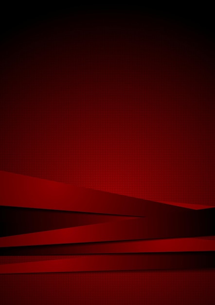 Dark red graphic background with stripes