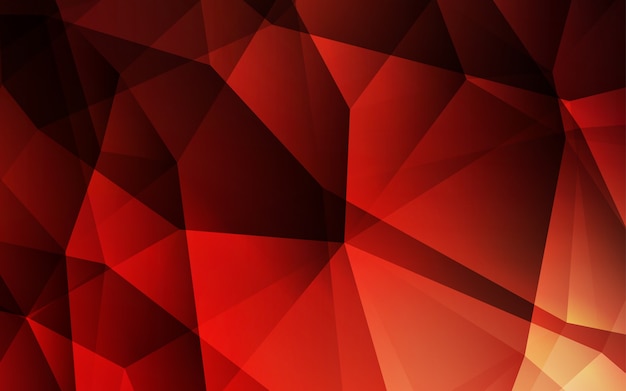 Dark Red vector shining triangular layout.