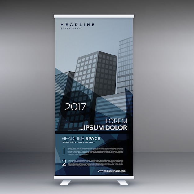 Dark roll up banner design