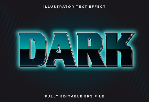 Dark and shiny text effect