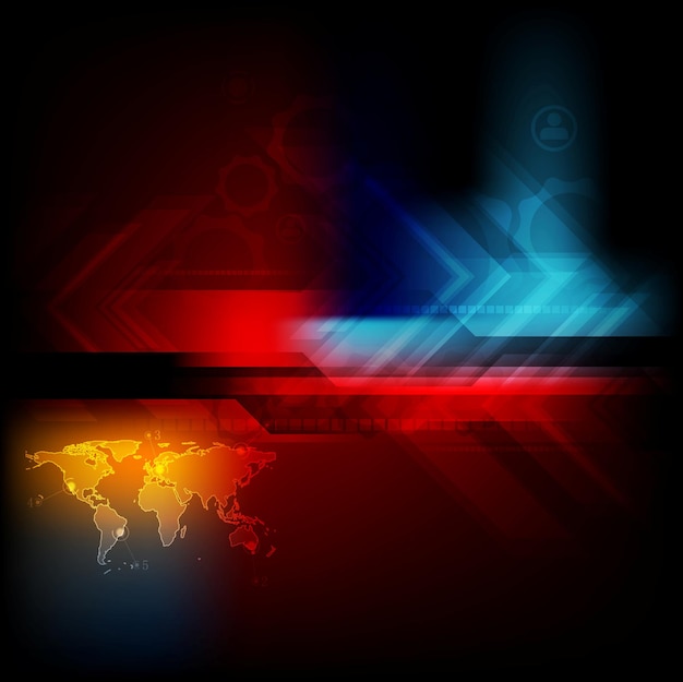 Dark technology abstraction. Vector colorful background