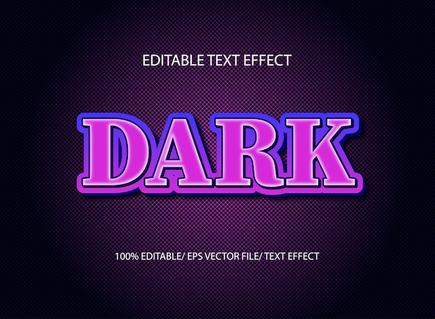 Dark text effect