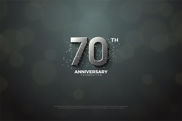 dark transparent bubble background for 70th anniversary.