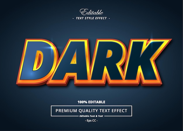 DARK VECTOR TEXT STYLE EFFECT