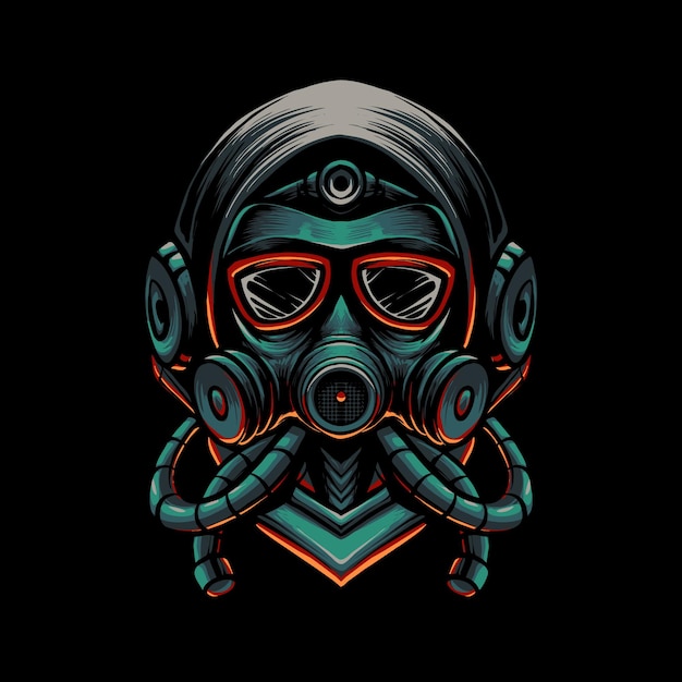 Dark Virus Mask  Illustration