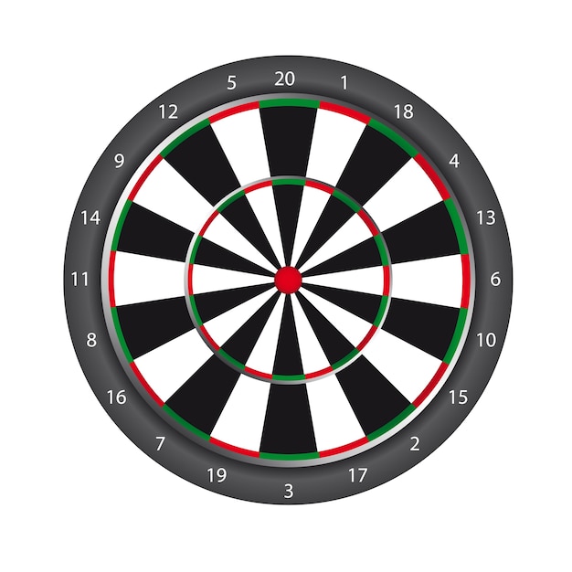 dartboard isolated over white background vector illustration