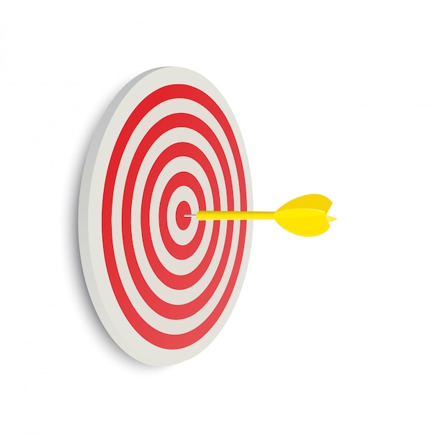 Darts target. Success Business Concept. Creative idea 3d illustration isolated