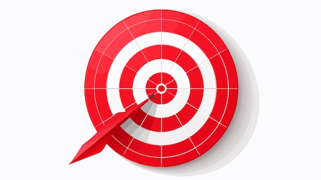 Vector darts target with dart arrows on white background