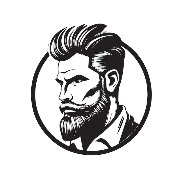 A Dashing Portrait of a Stylish Man with a Suave Haircut WellGroomed Beard and Sharp Mustache