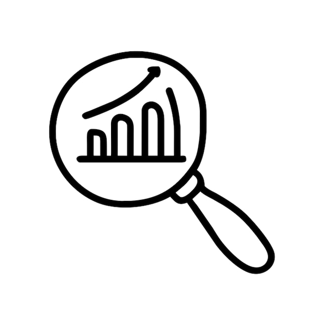 Vector data analyse icon outline