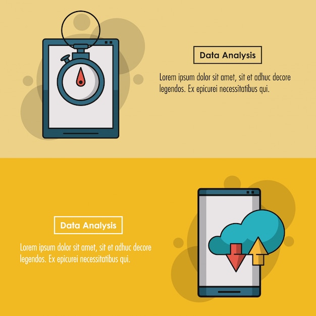 Data analysis infographic concept