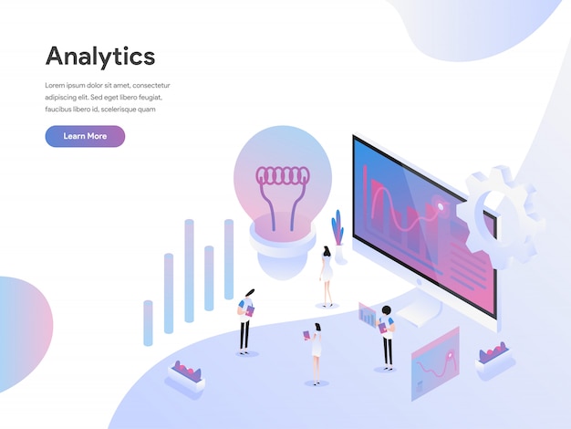 Data Analysis Isometric Illustration Concept