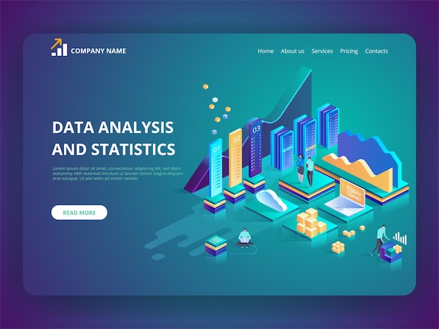 Data Analysis and Statistics concept  illustration business analytics