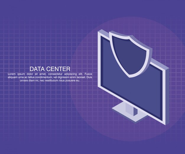 Data center poster with informaton