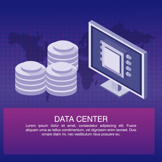 Data center poster with informaton