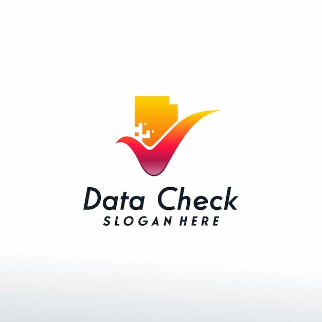 Data Check logo designs concept vector, Document Checklist logo template, Symbol logo