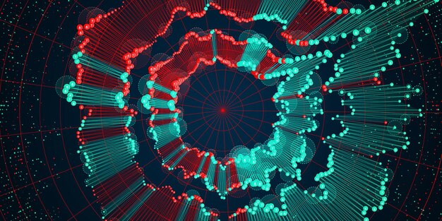 Vector data circular graphs set