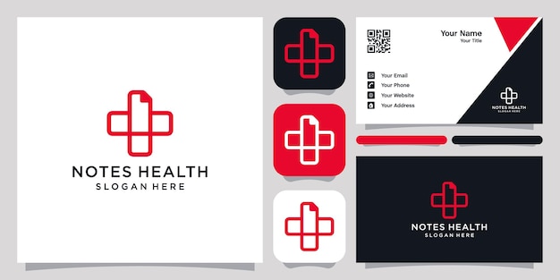 Data Health logo icon symbol template logo and business card