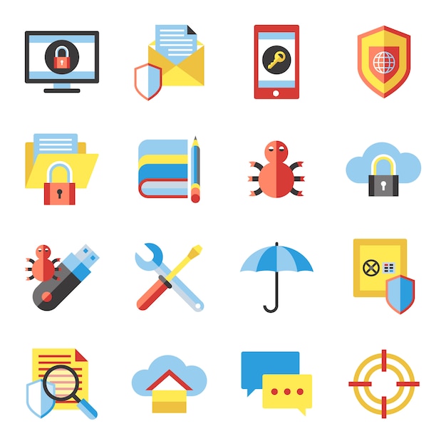 Data protection icons collection