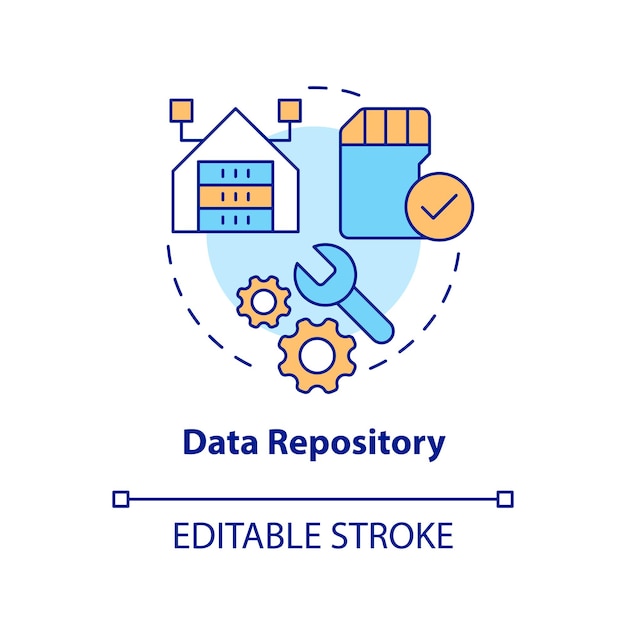 Data repository concept icon