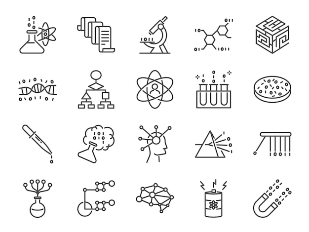 Data science icon set