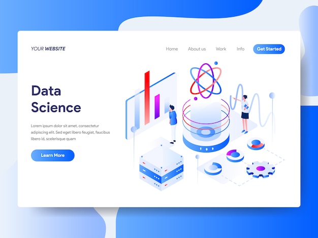 Data Science Isometric for Website Page