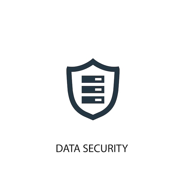 Data security icon. Simple element illustration. Data security symbol design from Big data, database collection. Can be used for web and mobile.