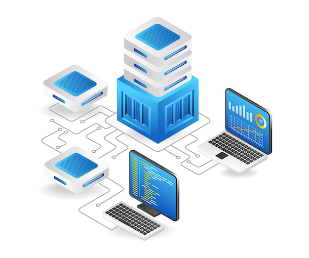 Data technology concept 3d circuit illustration server internet digital network business abstract 