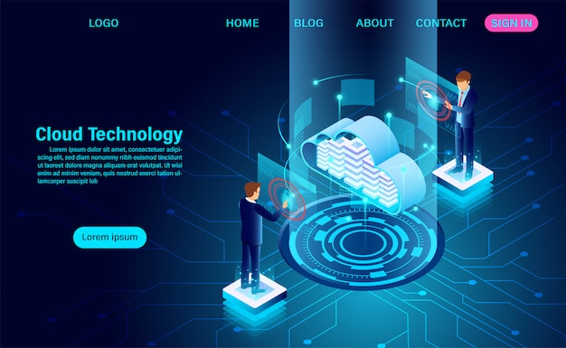 Data technology landing page