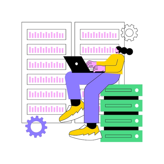 Database abstract concept vector illustration