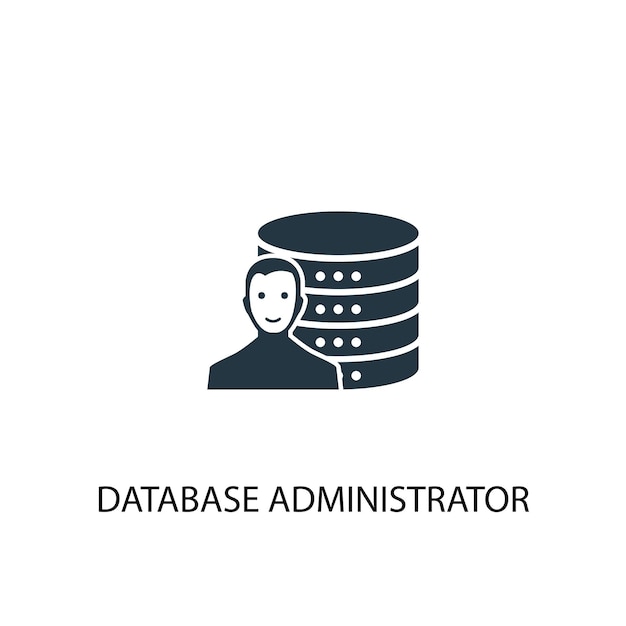 Database administrator icon. Simple element illustration. Database administrator symbol design from Big data, database collection. Can be used for web and mobile.